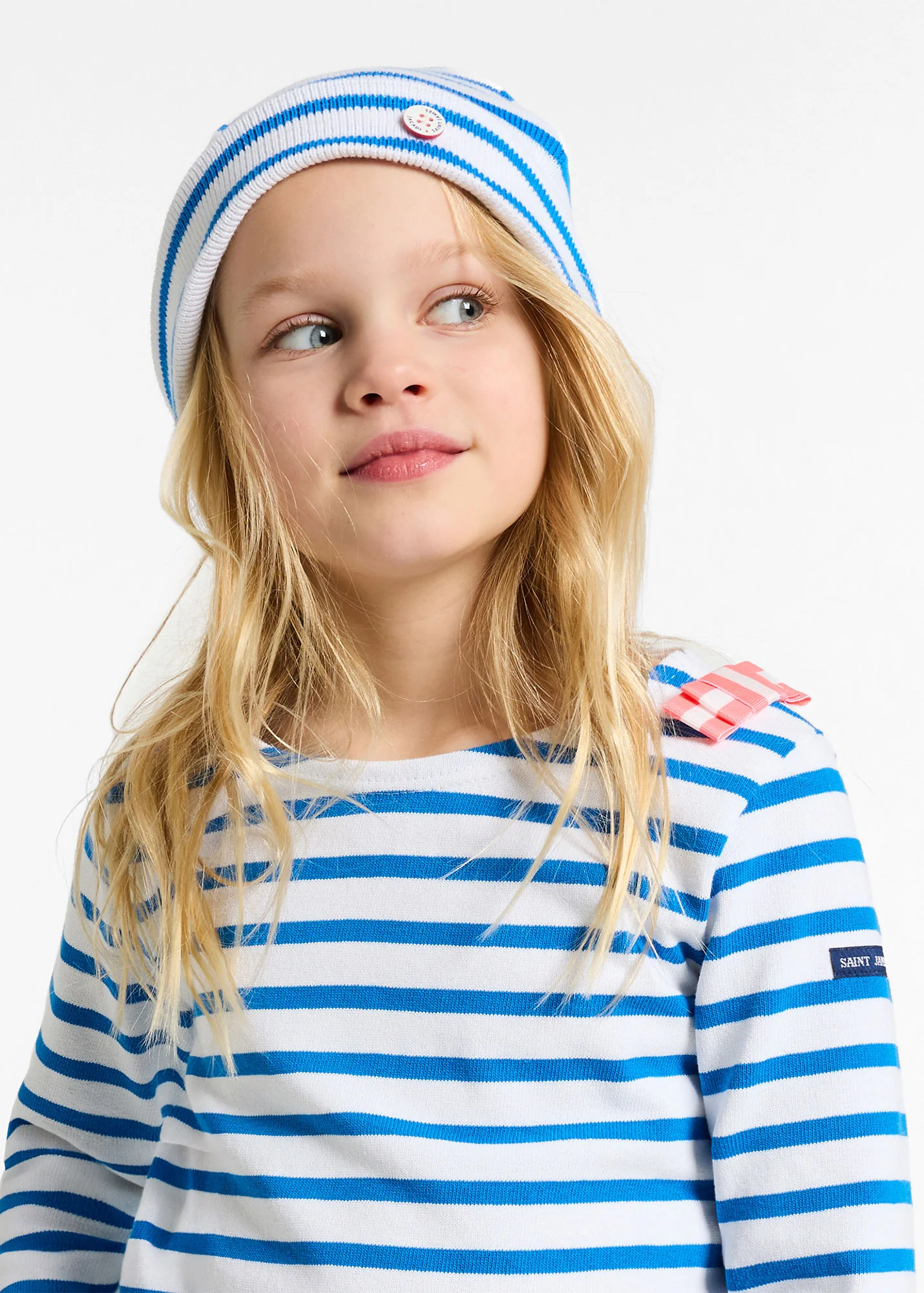 Bonnet enfant x Jacadi (BLANC/BLEU RIVAGE)