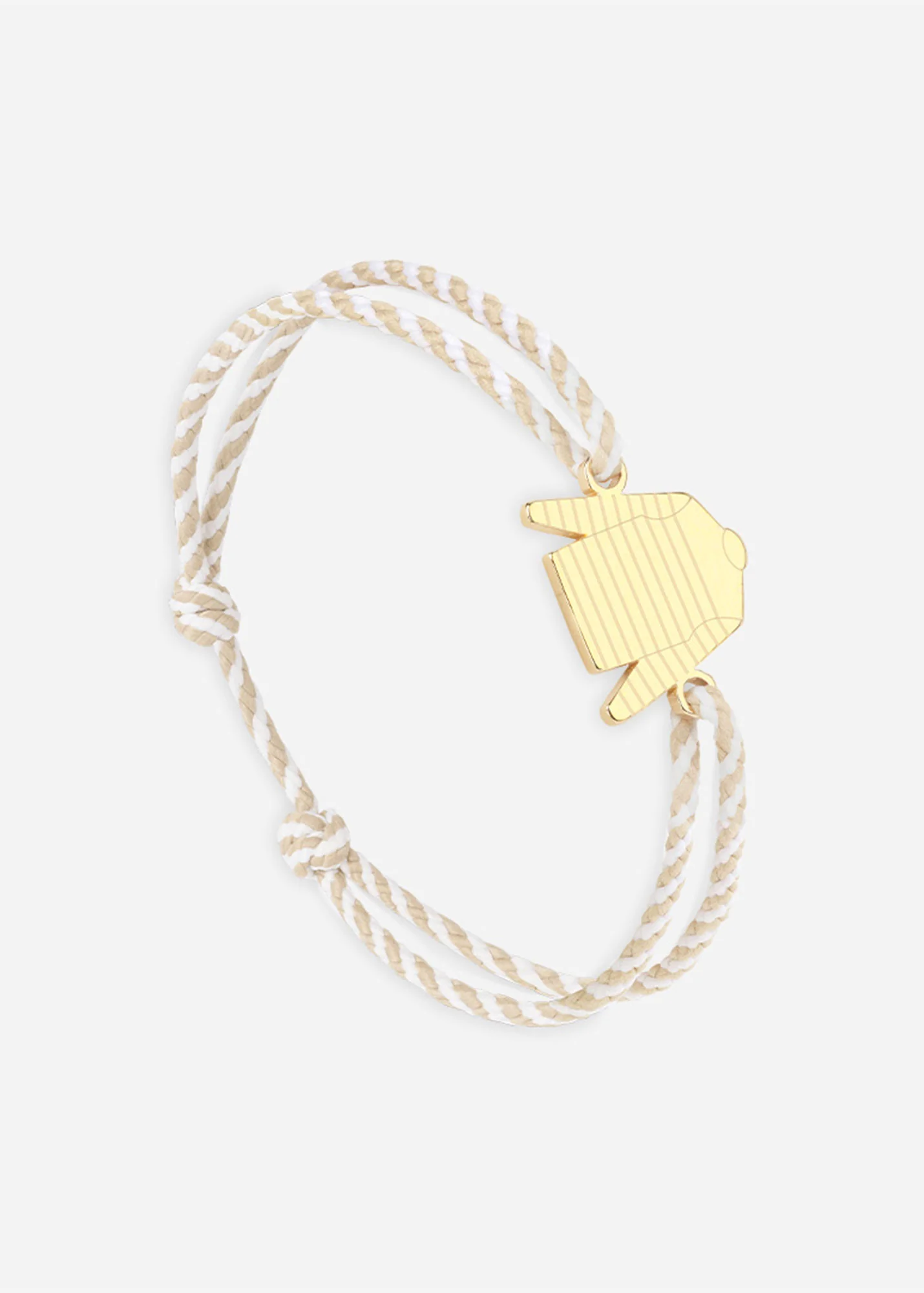 Bracelet Marinière x Le Vent à la Française (OR/RAYE BLANC/BEIGE)