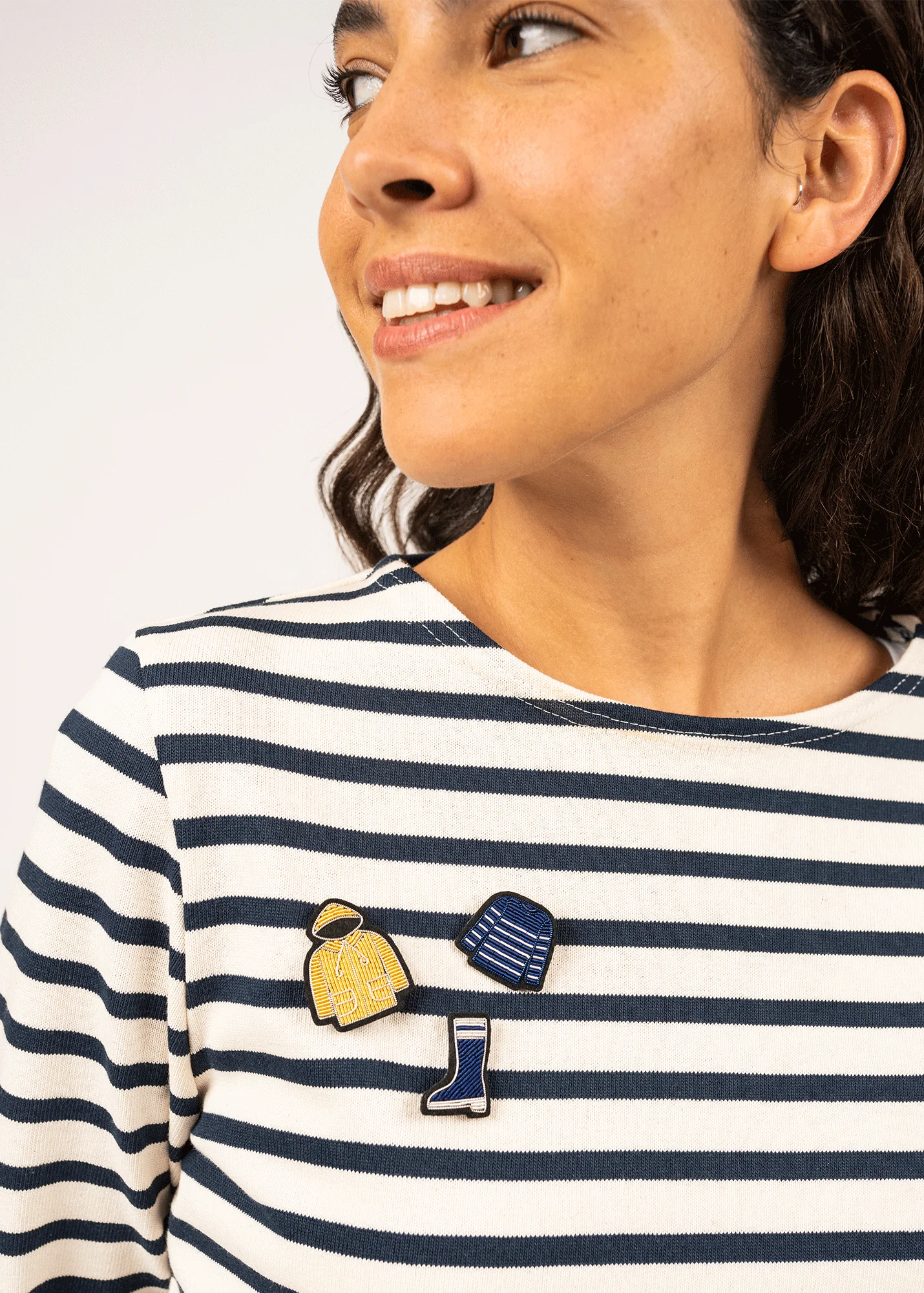 Broche Botte x Macon & Lesquoy (BLEU/BLANC) - Image 2
