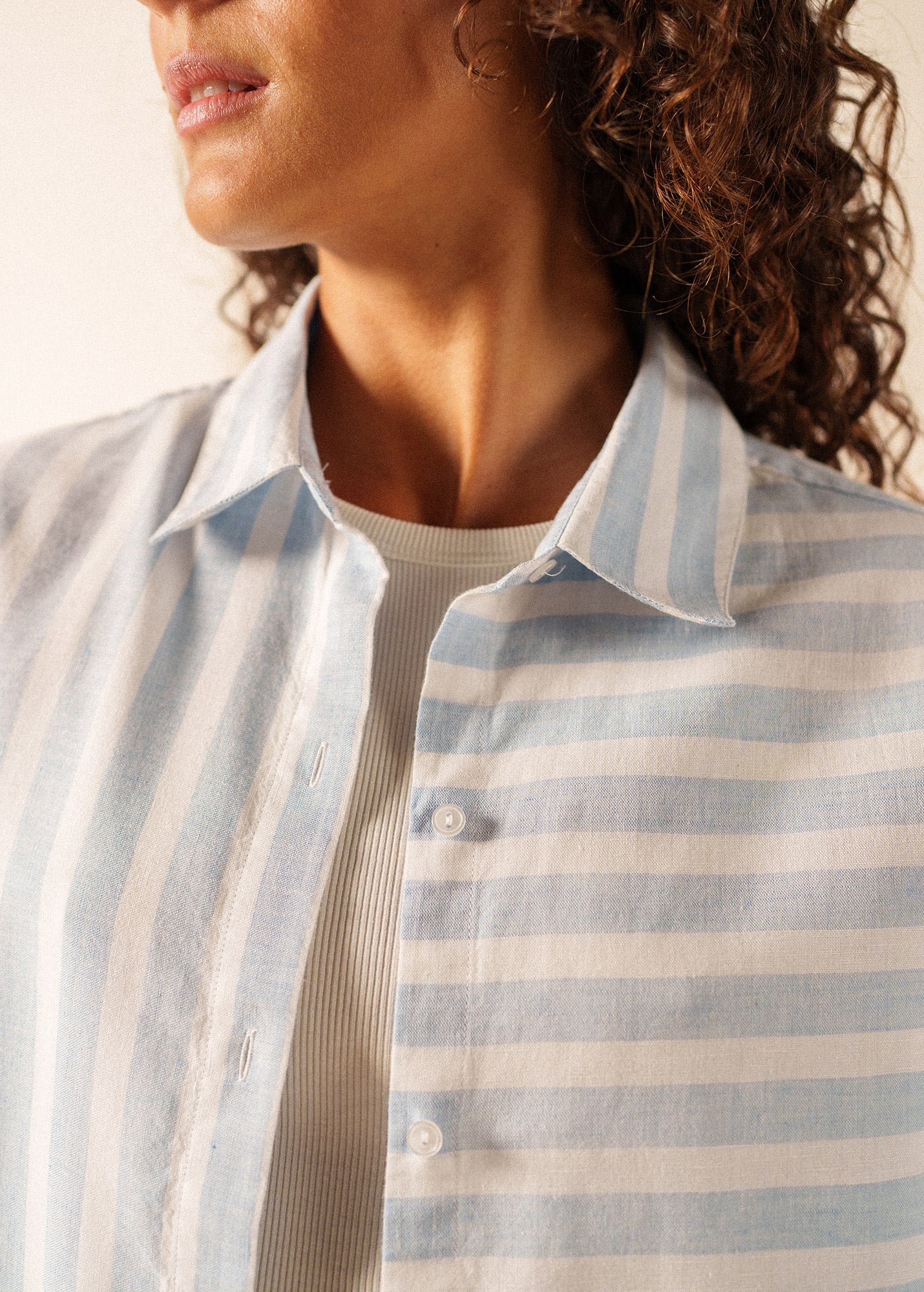 Chemise Alma (BLANC/BLEU) - Image 4