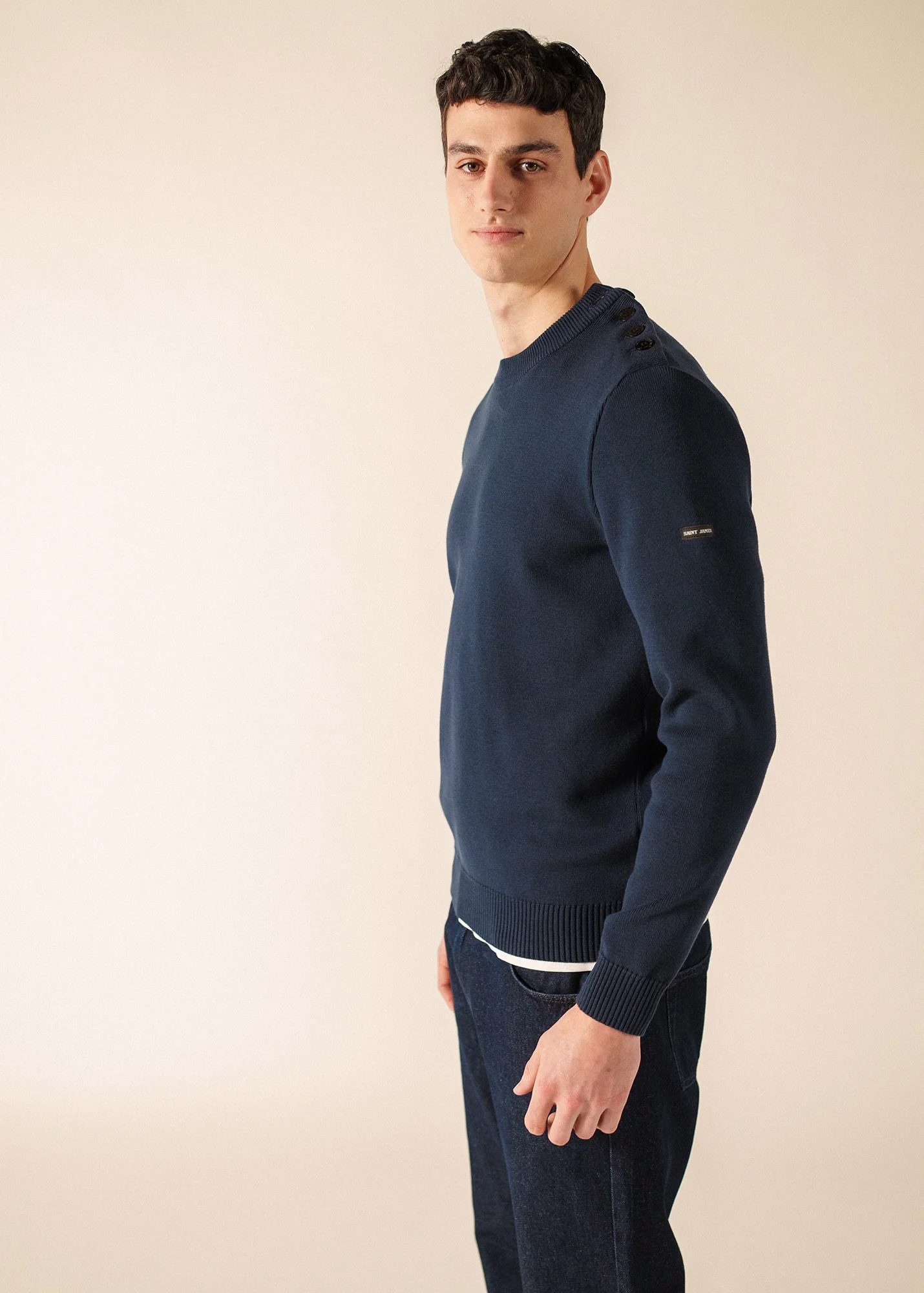 Pull marin Cancale coton (MARINE) - Image 3