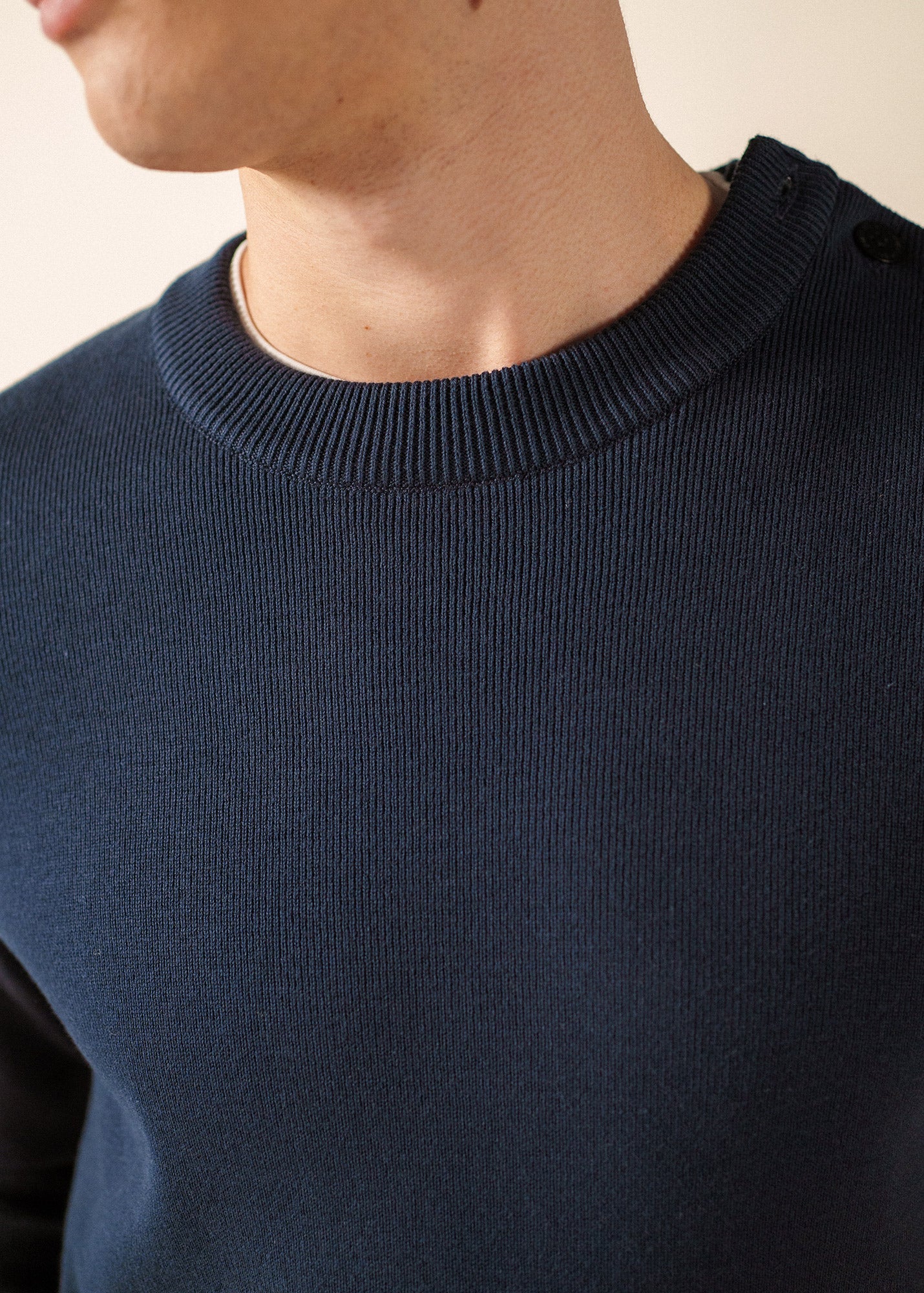 Pull marin Cancale coton (MARINE) - Image 4