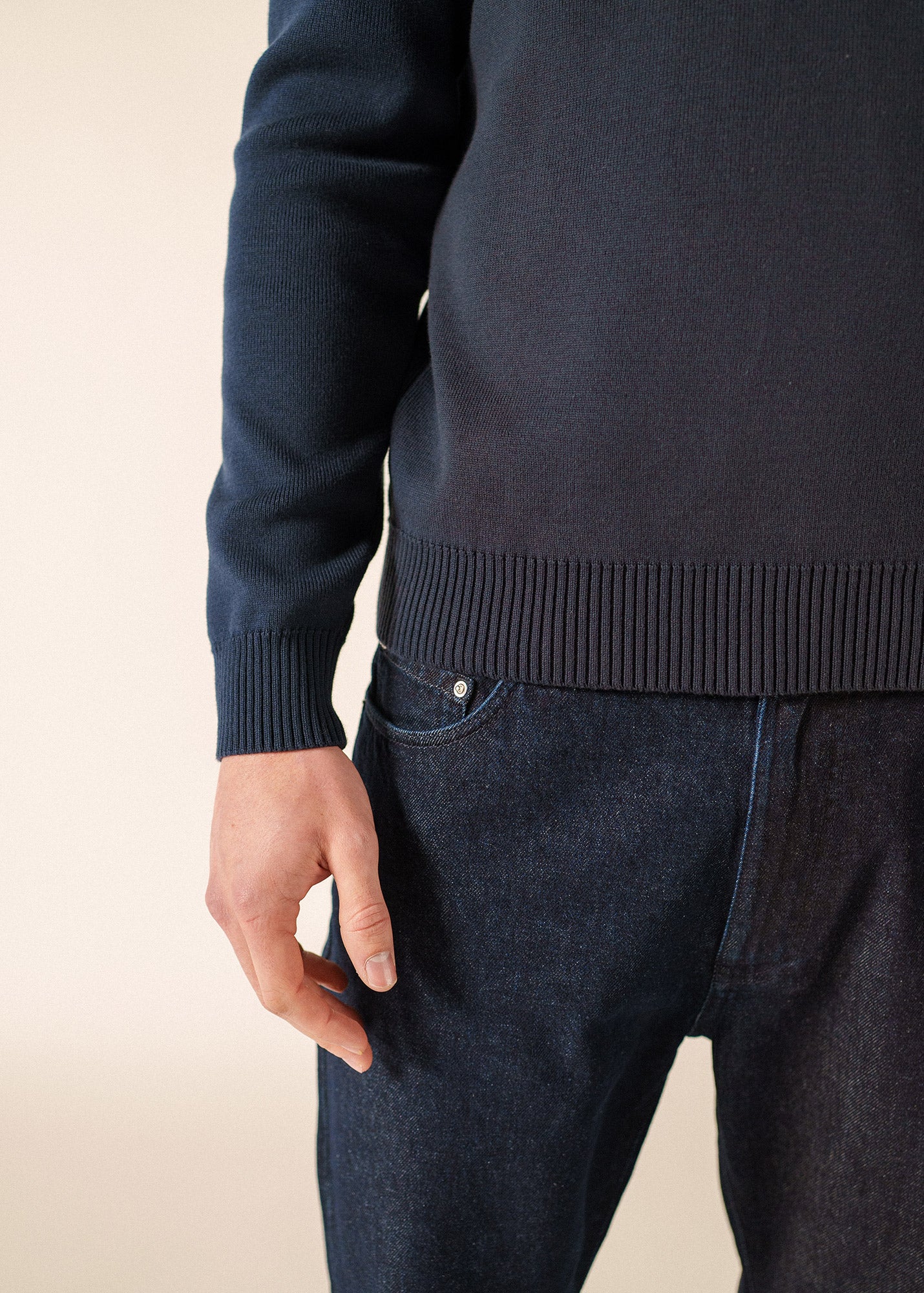 Pull marin Cancale coton (MARINE) - Image 5