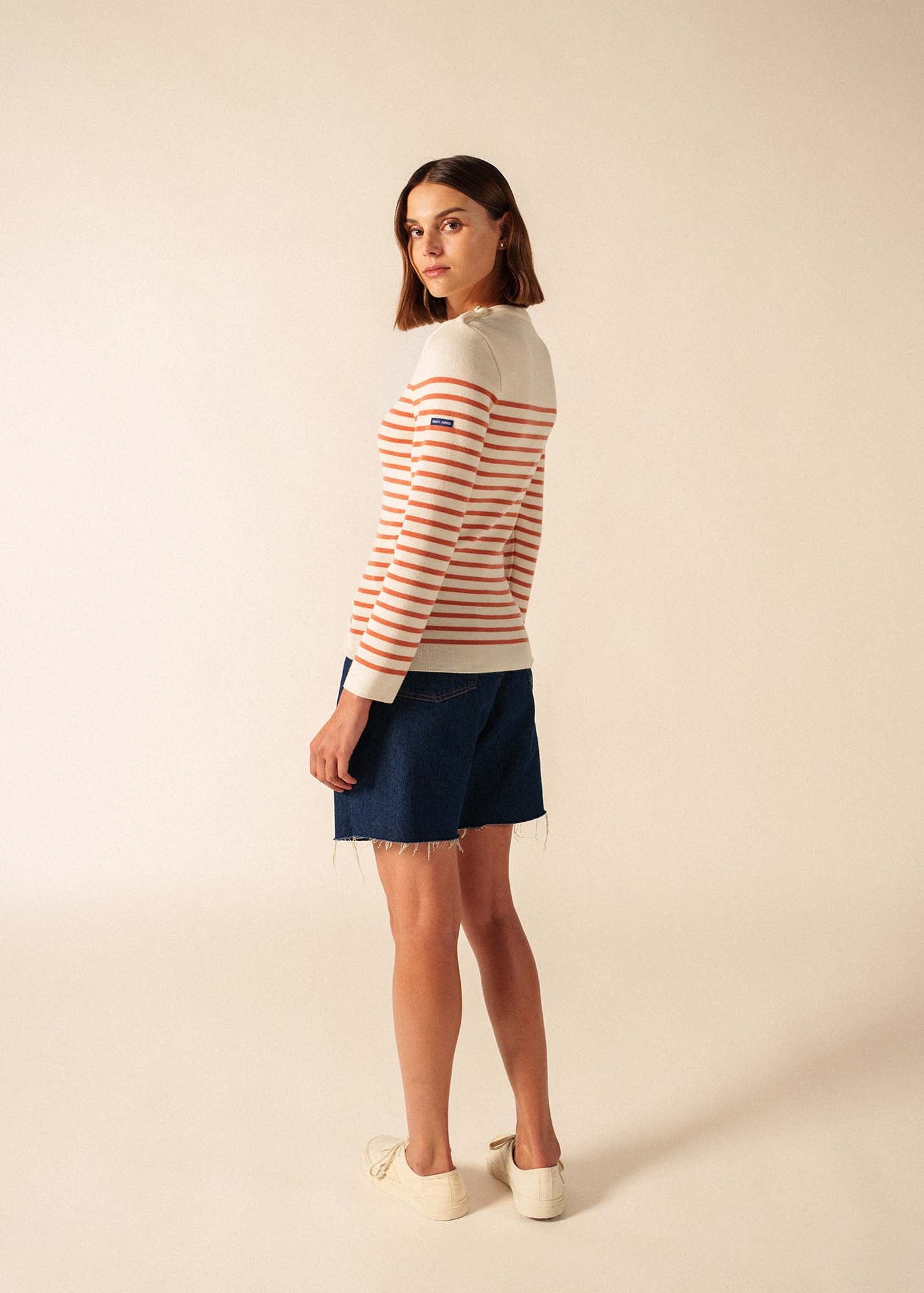 Pull marin Marée (BLANC/ARGILE) - Image 2